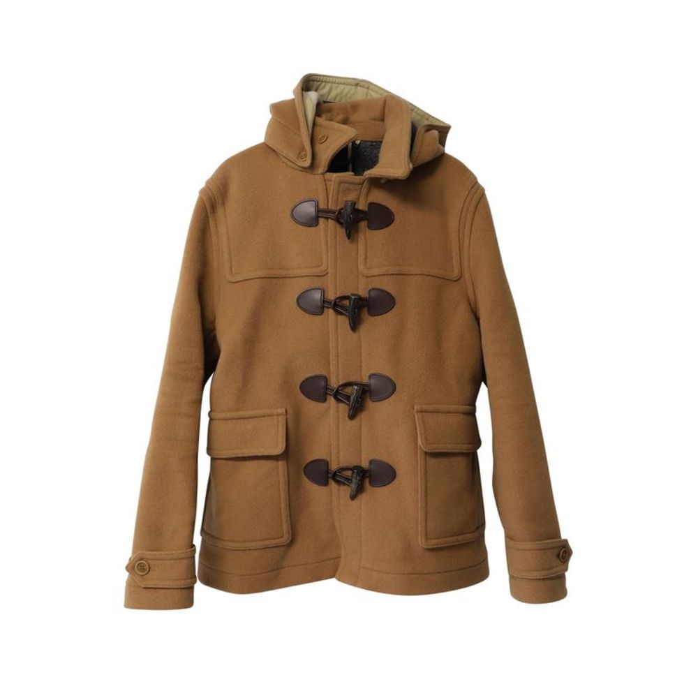Pre Loved Burberry Burwood Duffle Coat in Camel Wool